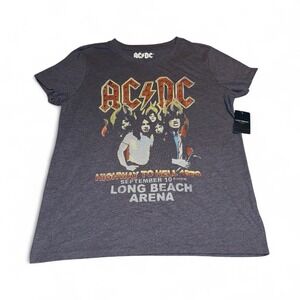 ACDC Highway To Hell 1979 Long Beach Lucky‎ Brand Studded Top Size Med
